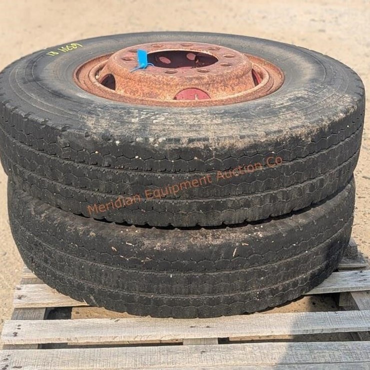 2- 10.00 x 20 Michelin Tires w/ Rims