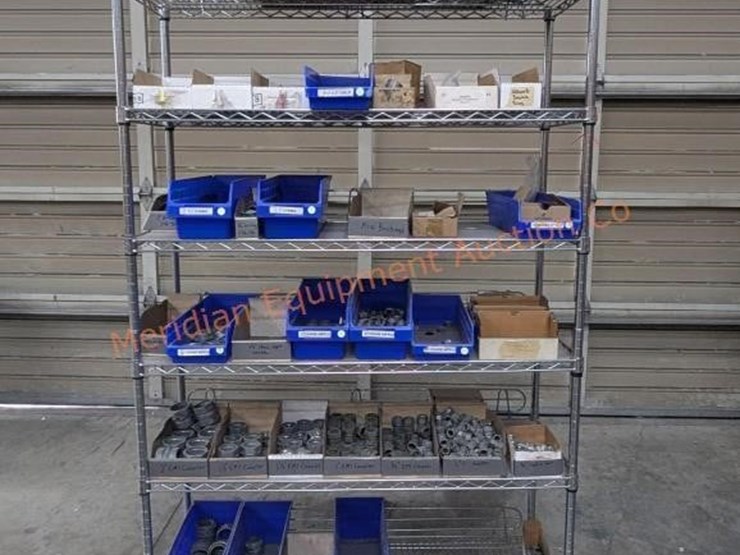 wire-rolling-rack-w/-assorted-electrical-parts-image-1