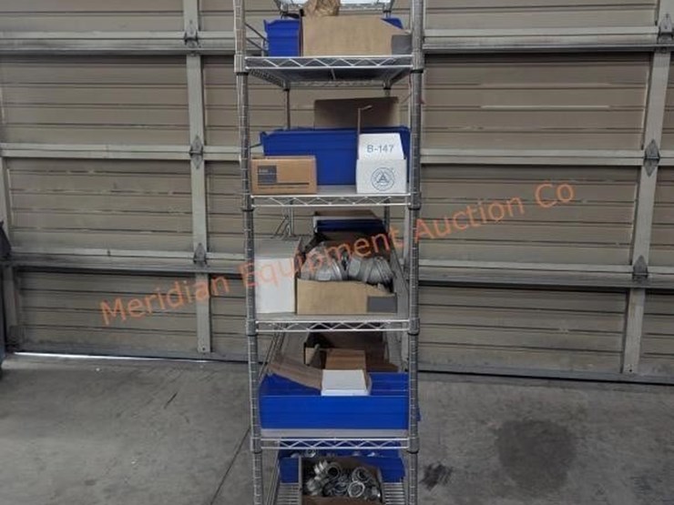 wire-rack-w/-asst-electrical-fittings-&-misc-parts-image-7