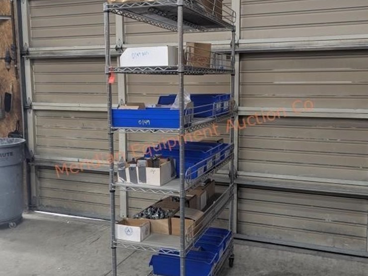 wire-rolling-rack-w/-assorted-electrical-parts-image-4