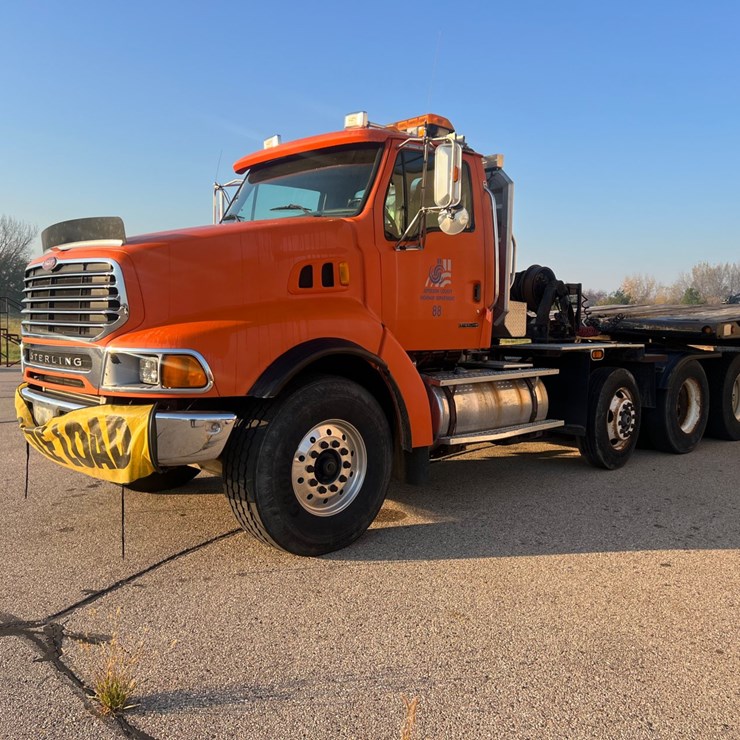 #1511 • 2001 Sterling Tri-Axle Heavy Haul Day Cab Semi (Has WI Title) with 2014 Etnyre Tri-Axle Lowboy Trailer (Has WI Title)