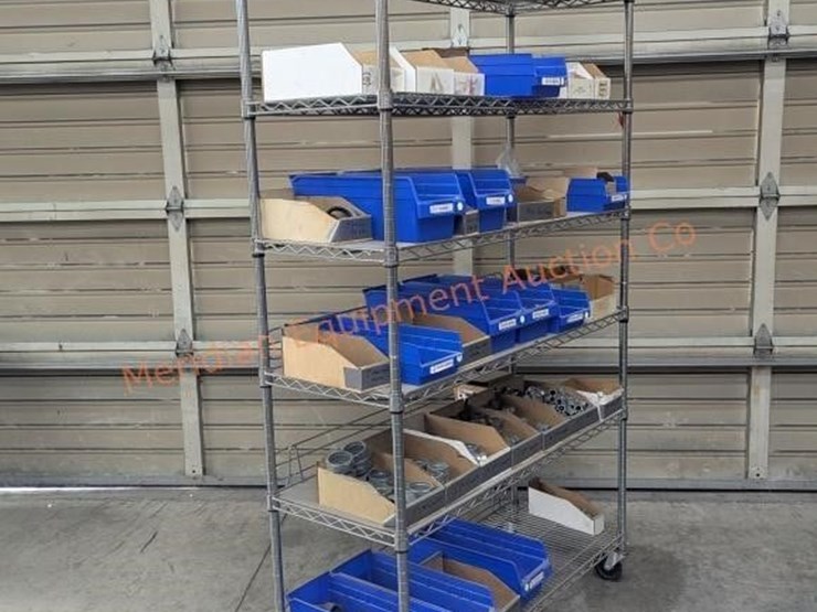 wire-rolling-rack-w/-assorted-electrical-parts-image-8