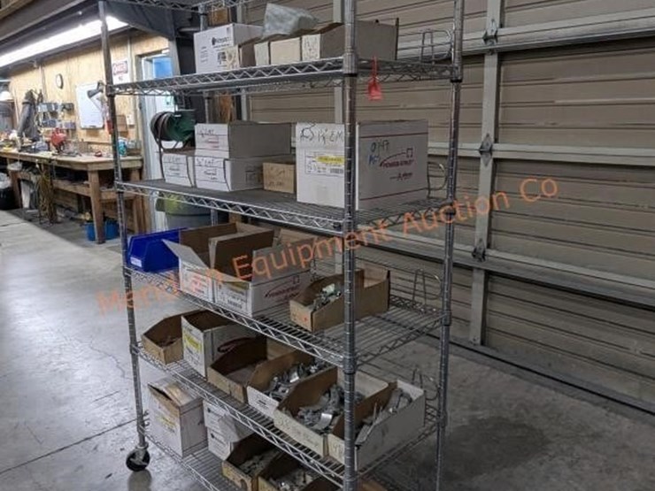 wire-rolling-rack-w/-assorted-electrical-parts-image-2