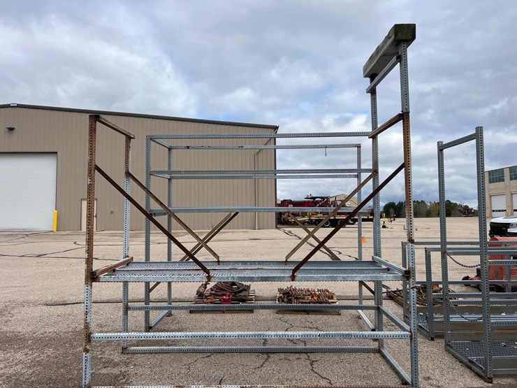 #2102-•-(2)-galvanized-perforated-steel-storage-rack-frames-image-5