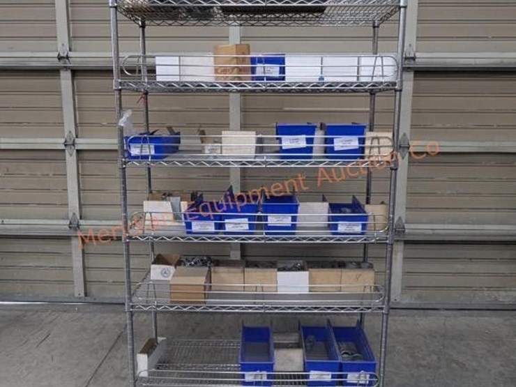 wire-rolling-rack-w/-assorted-electrical-parts-image-5