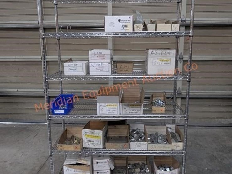 wire-rolling-rack-w/-assorted-electrical-parts-image-1