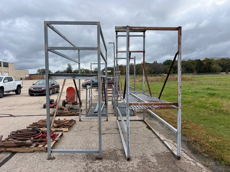 #2102-•-(2)-galvanized-perforated-steel-storage-rack-frames-image-7