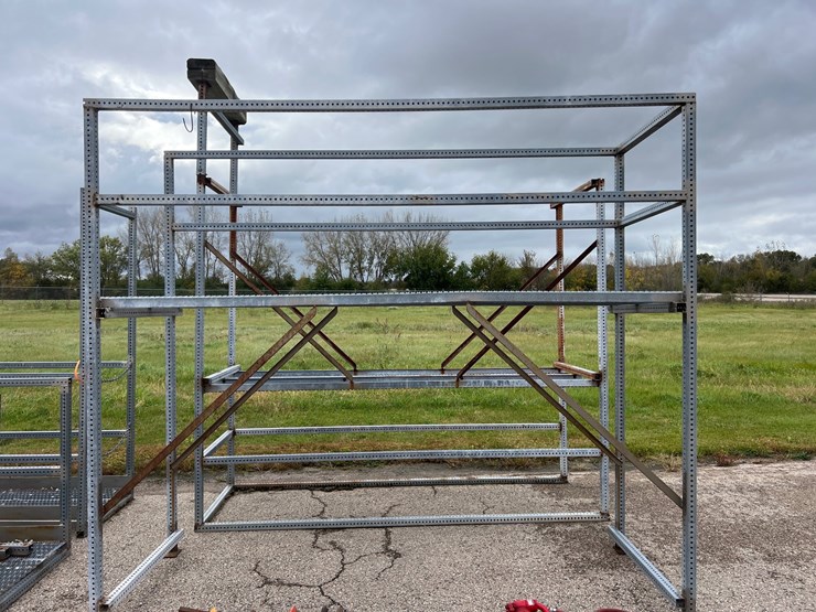 #2102-•-(2)-galvanized-perforated-steel-storage-rack-frames-image-2