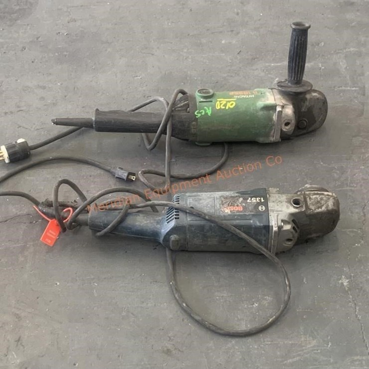 2- 7" Hitachi & Bosch Angle Grinders