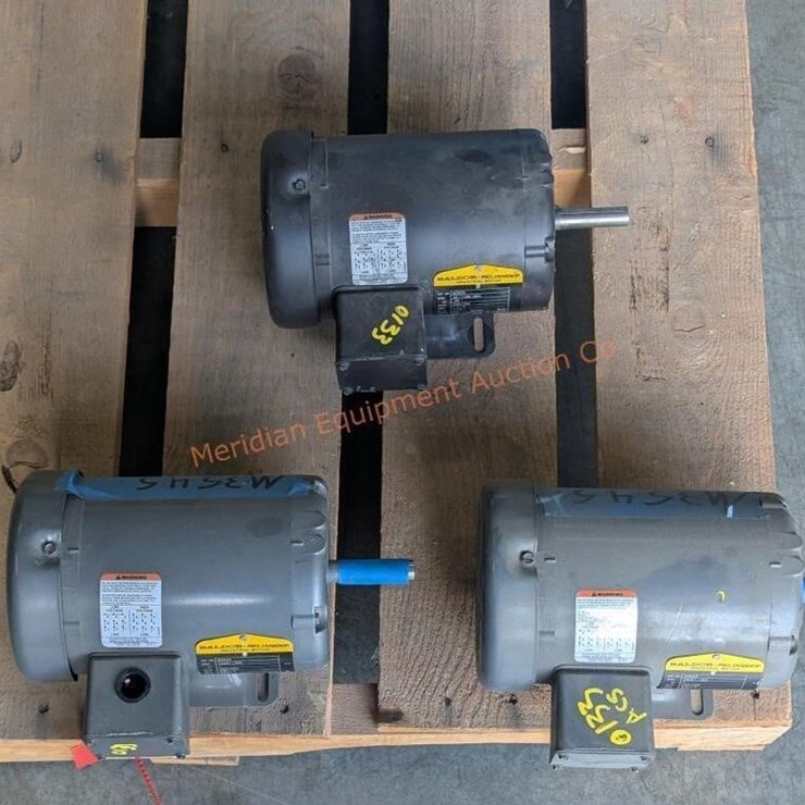 3- Baldor 3 Phase Electric Motors