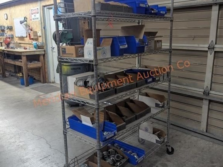 wire-rack-w/-asst-electrical-fittings-&-misc-parts-image-8