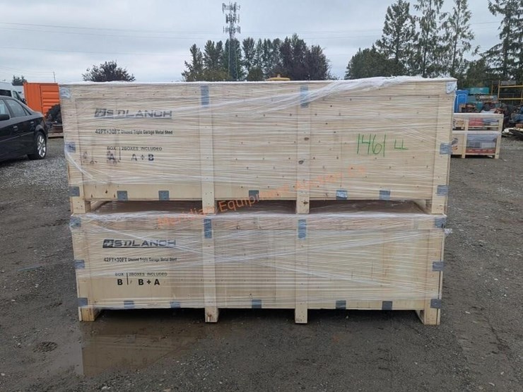 sdlanch-42'-x-30'-triple-garage-metal-shed-image-1