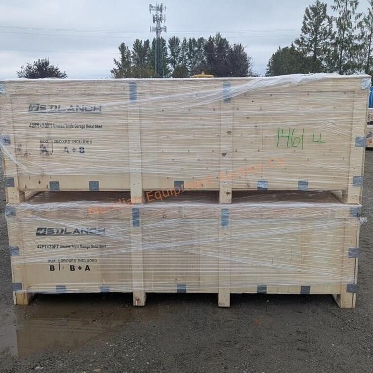 Sdlanch 42' x 30' Triple Garage Metal Shed