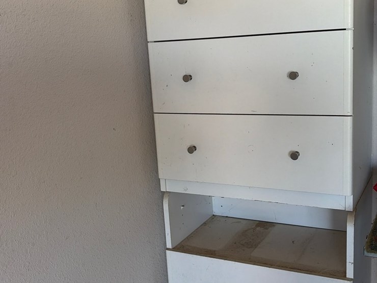 #43-•-(2)-white-3-drawer-cabinets-image-1