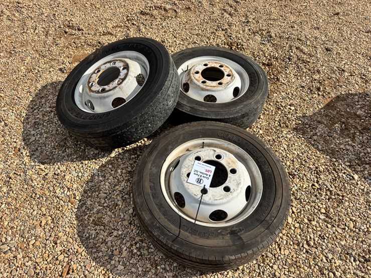 #54-•-goodyear-225/70r19.5-tires-w/-6-lug-wheels-image-1