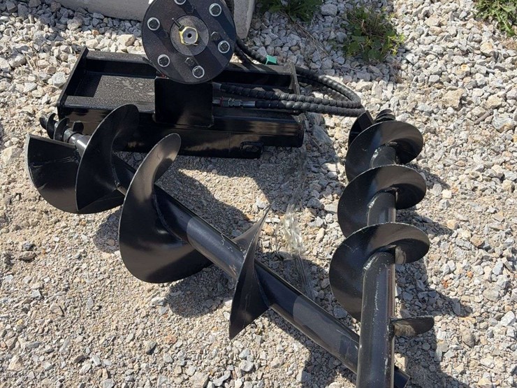 hydraulic-mini-skid-steer-auger-attachment-with-dual-bits-image-1