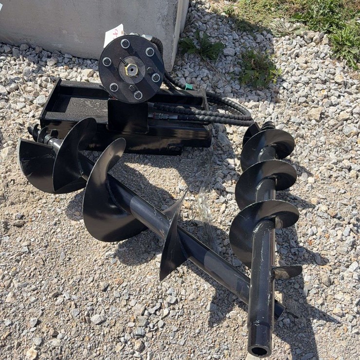Hydraulic Mini Skid Steer Auger Attachment with Dual Bits