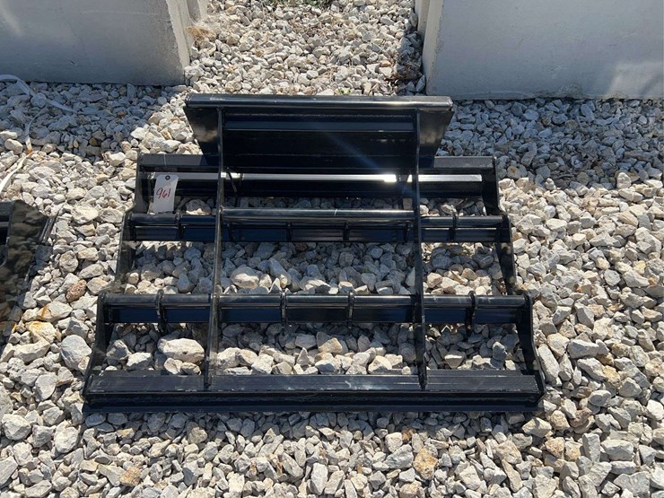 black-mini-skid-steer-land-leveler-attachment-frame-image-1