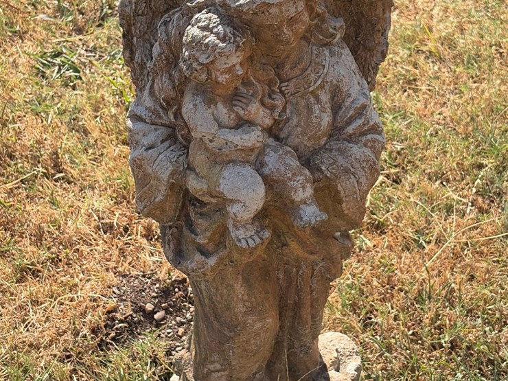#25-•-concrete-angel-with-baby-statue-26”-image-1