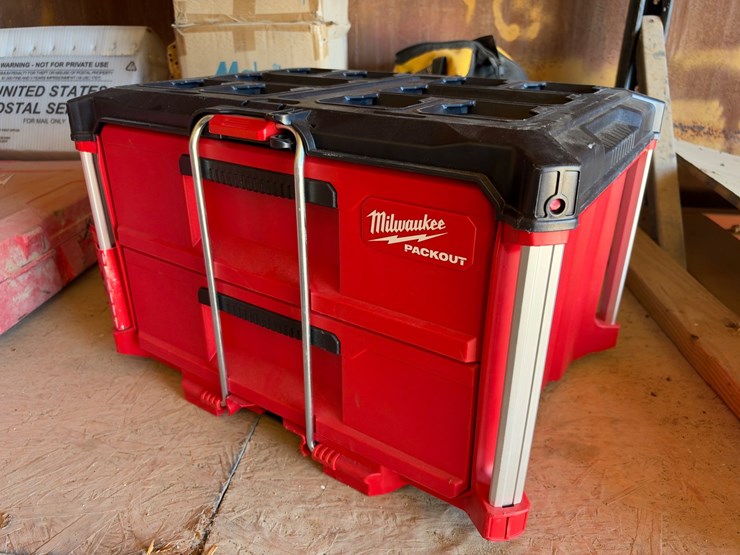 #1165-•-milwaukee-packout-2-drawer-toolbox-with-tool-box-caddy-image-1