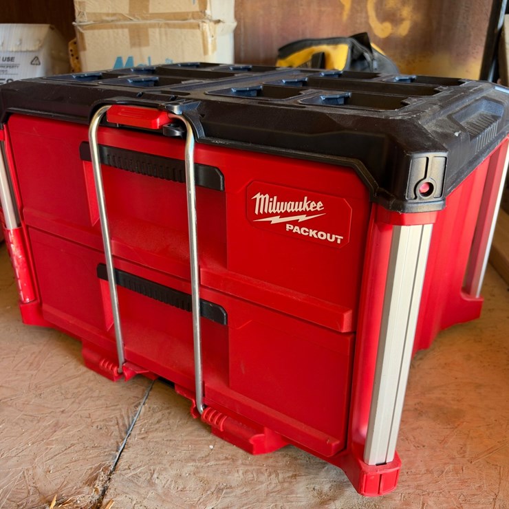 #1165 • Milwaukee Packout 2 Drawer Toolbox with Tool Box Caddy