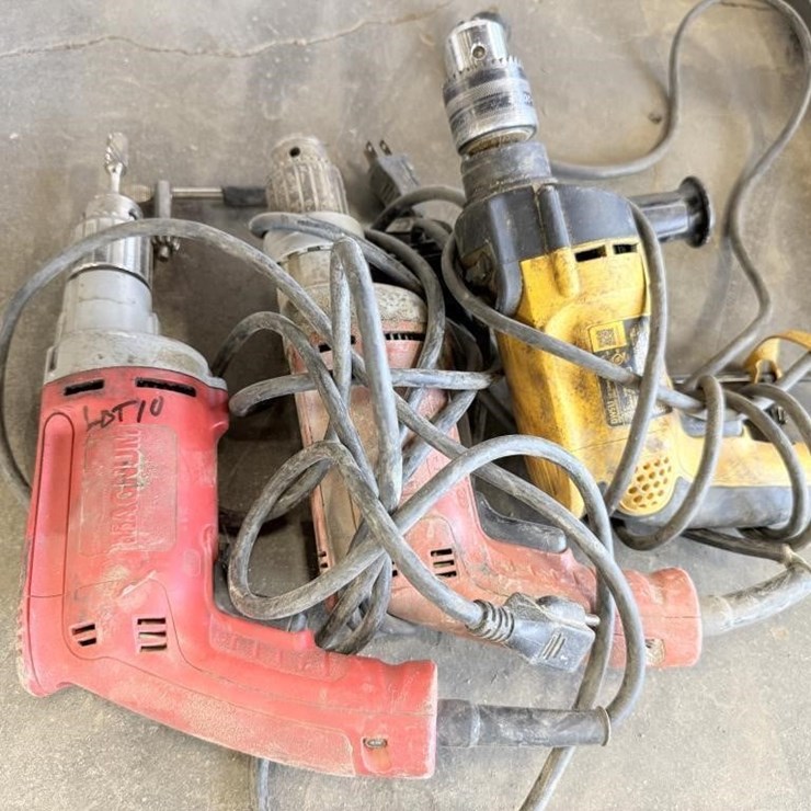 Milwaukee Electric Drills QTY 2 & Dewalt