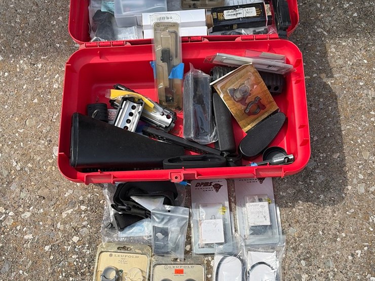#87-•-red-tool-box-with-gun-accessories,-gun-locks,-scope,-mounts,-stock,-grips-i’m-related-image-1