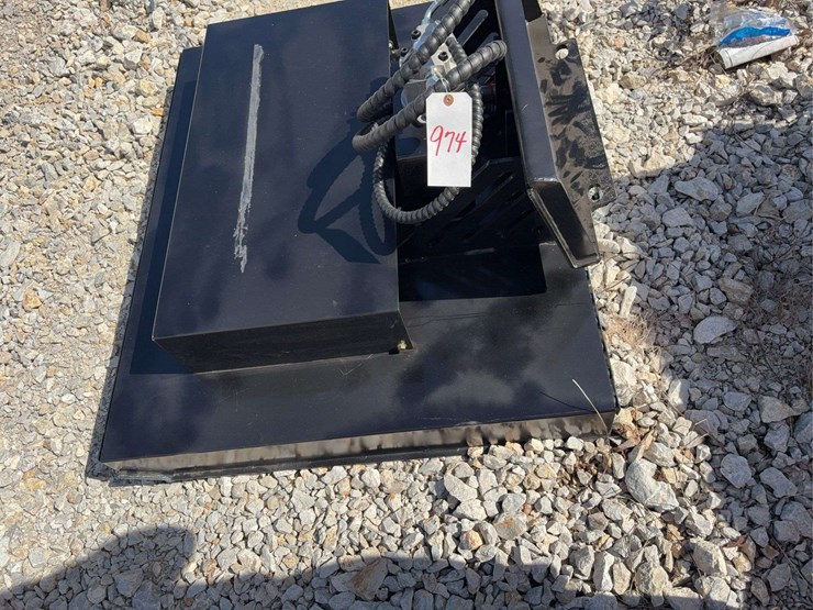 mini-skid-steer-black-hydraulic-brush-cutter-attachment-with-hoses-image-4
