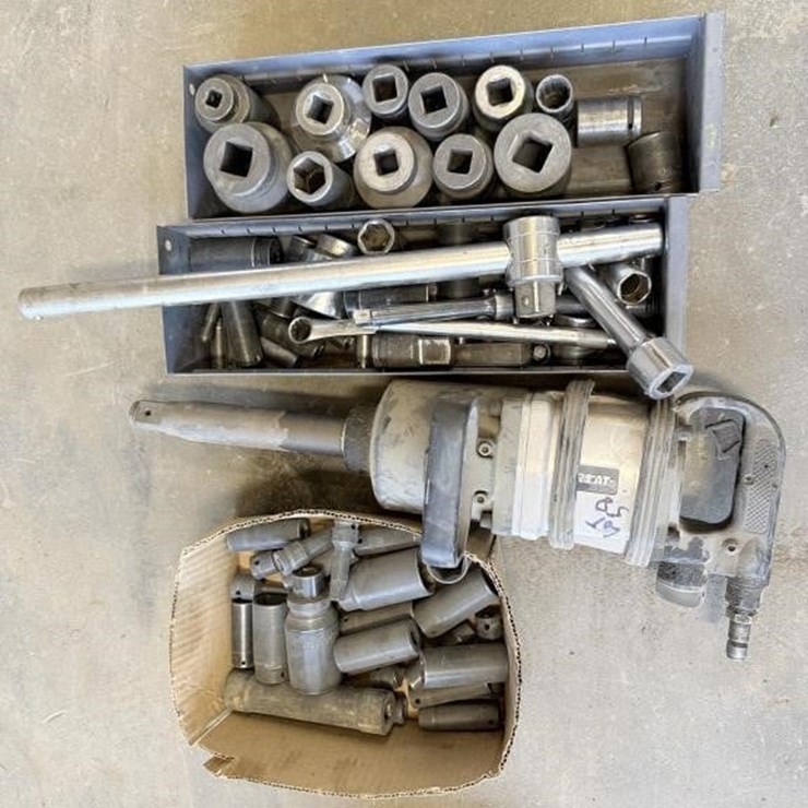 AirCat 1" Impact Gun & Assorted Sockets