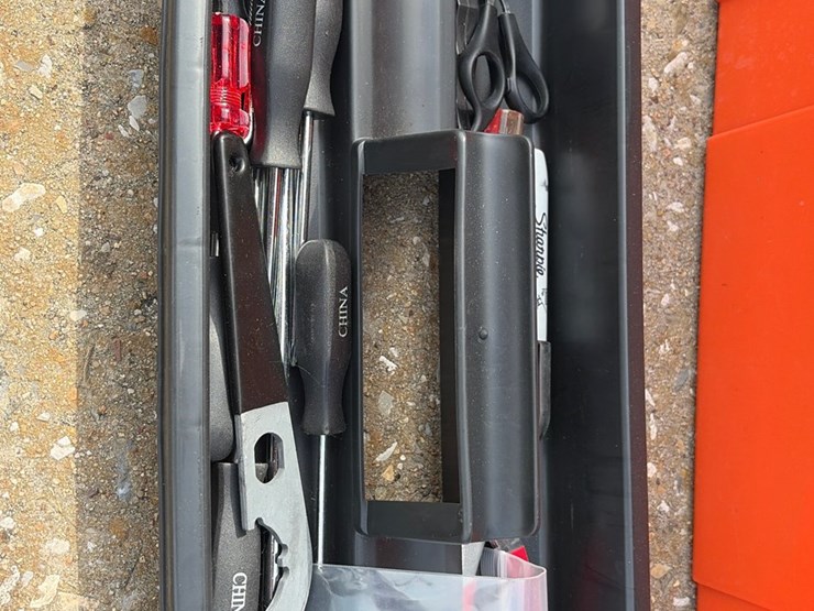 #88-•-orange-toolbox-with-gun-manuals,-and-tools-image-2