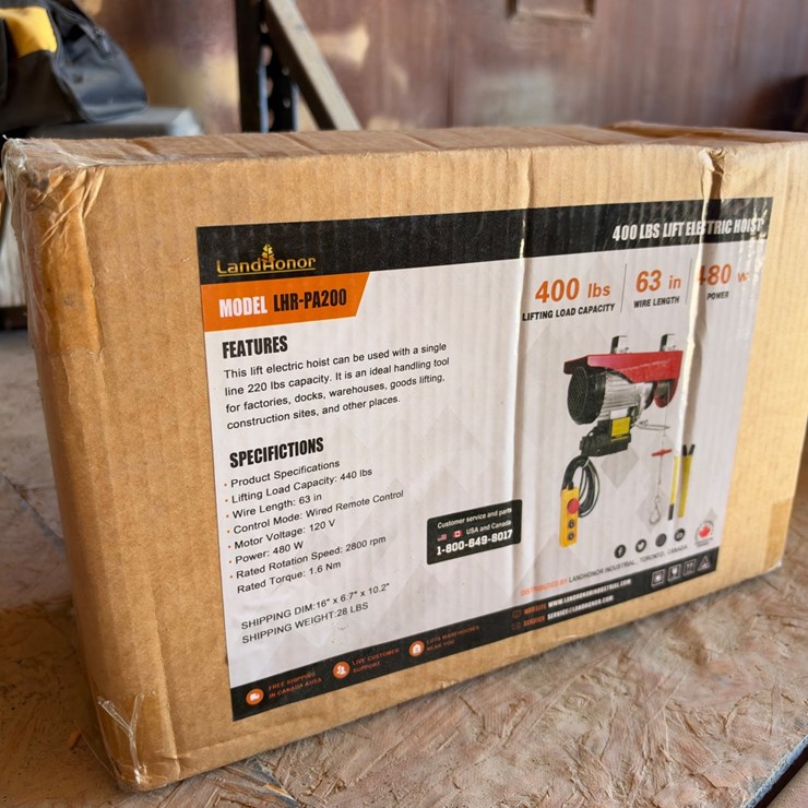 #1175 • LandHonor 400 LBS Lift Electric Hoist