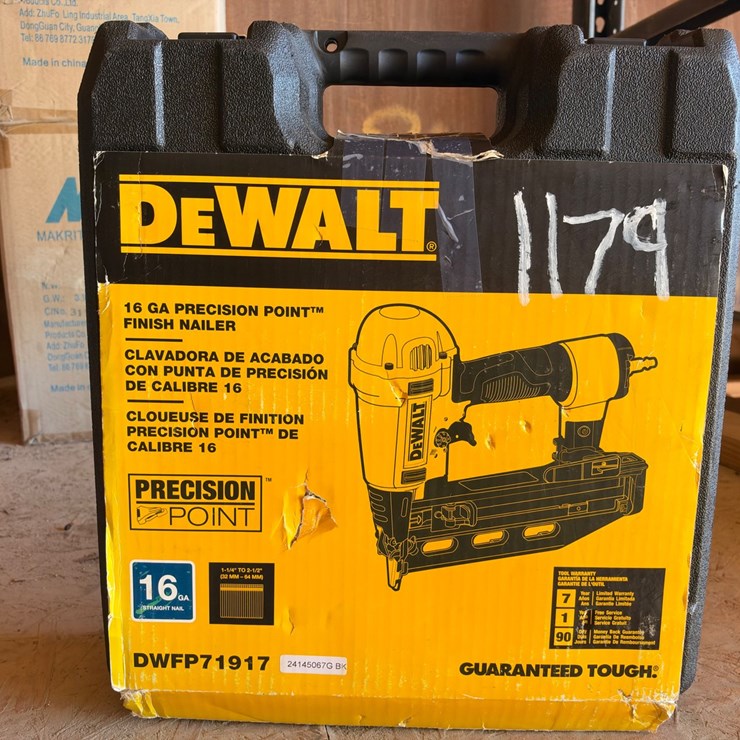 #1179 • DeWalt Pneumatic 16 Ga Precison Point Finish Nailer