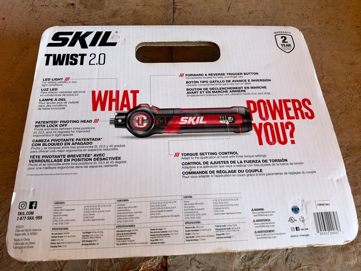 #1166-•-skil-twist-2.0-4v-screwdriver-w/-35-pc-bit-kit-image-2