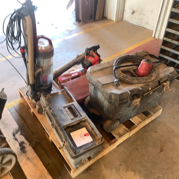 Pallet of Tool Box and Tools