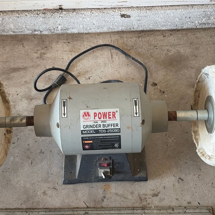 #45 • Power grinder, buffer dual speed model TDS – 250BG with buffing wheels