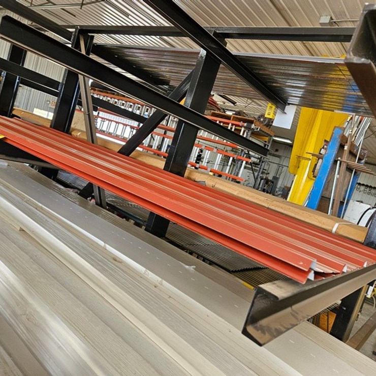 #9251 • (2) 3'x8'7" Red Steel Siding