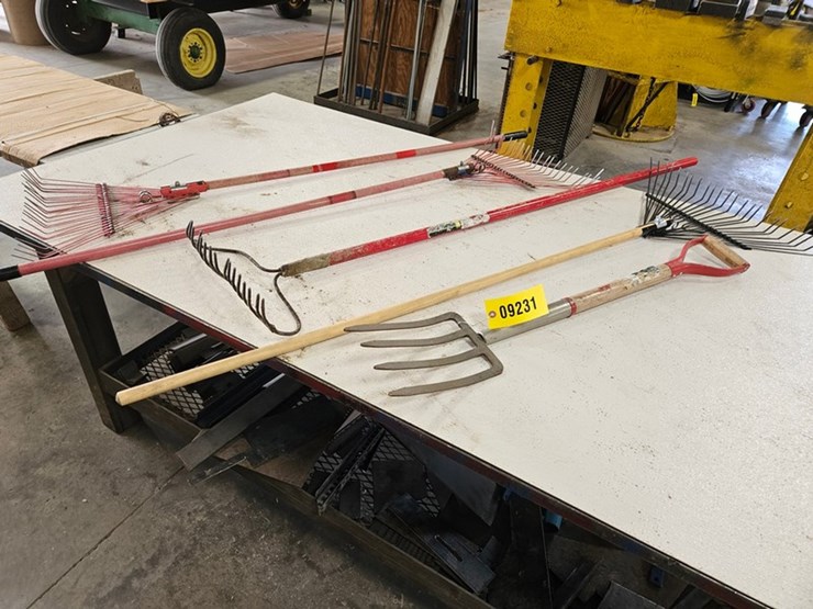 #9231-•-rack-of-assorted-yard-tools-image-1