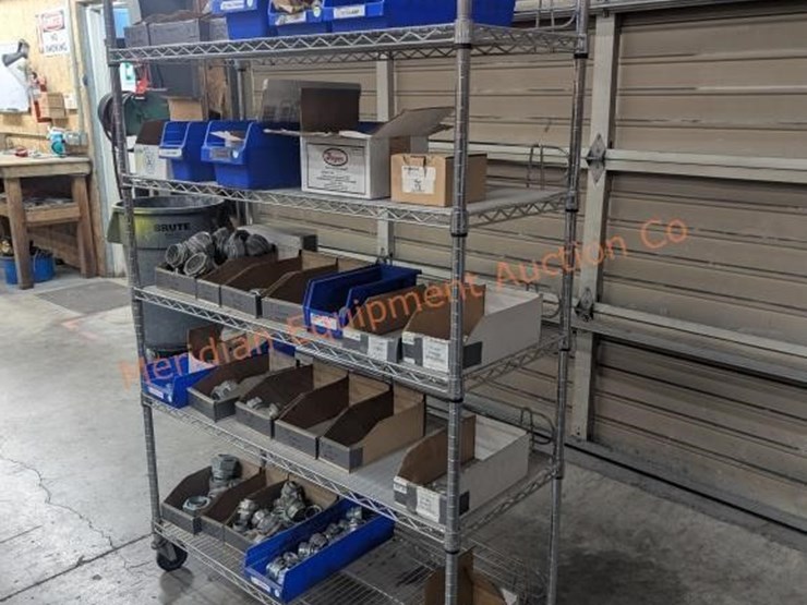 wire-rack-w/-asst-electrical-fittings-&-misc-parts-image-2