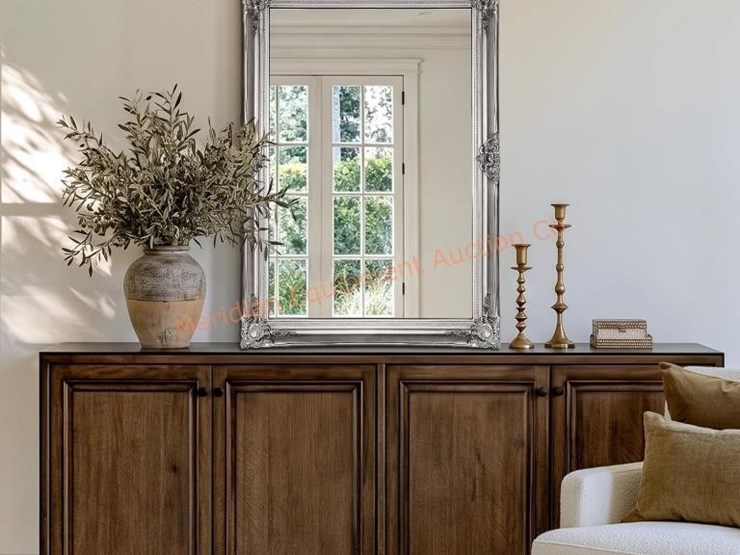 vintage-silver-wall-mirror-40"x28"-antique-baroq-image-2