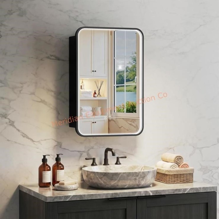 16x24 Lighted AntiFog Medicine Cabinet with Mirror