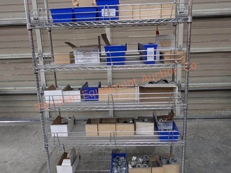 wire-rack-w/-asst-electrical-fittings-&-misc-parts-image-5