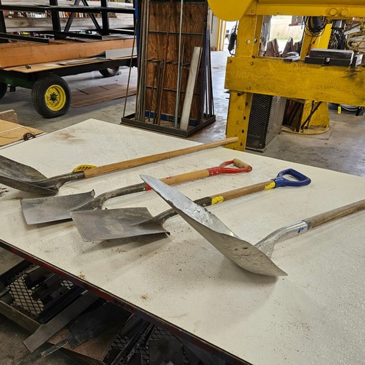 #9226 • Rack Of Assorted Shovels