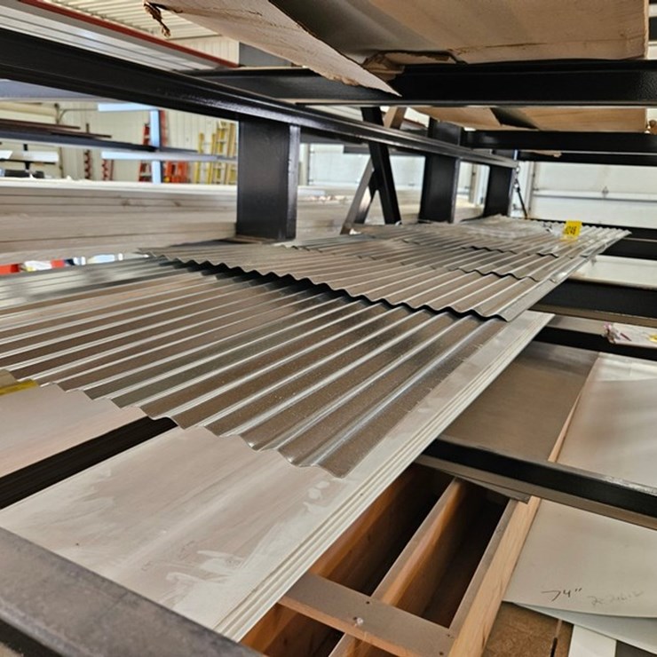 #9246 • (4) Misc Length Galvanized Corrugated Steel Sheets
