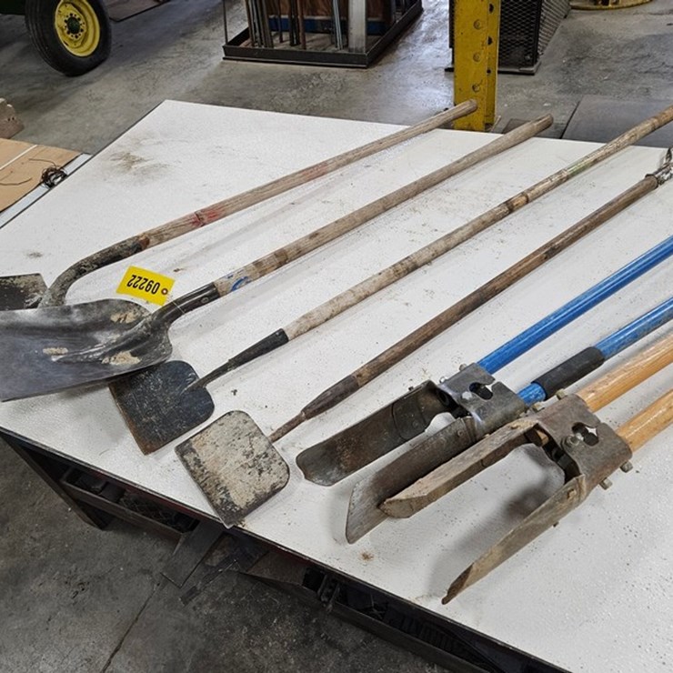 #9222 • Rack Of Assorted Yard Tools