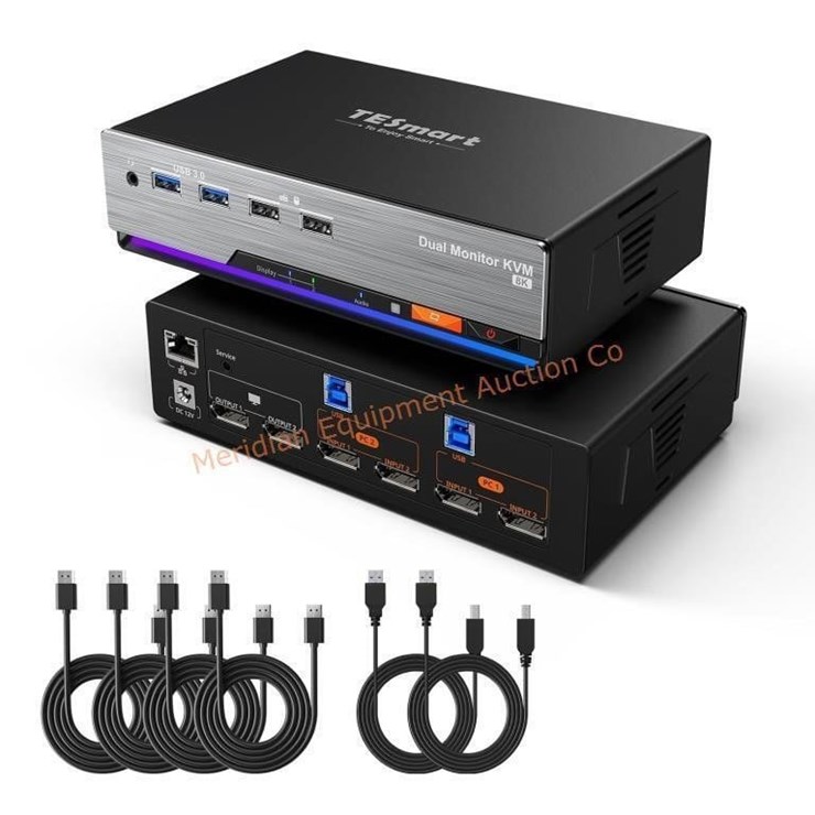 DKS202-M24 TESmart KVM Switch 2 Monitors Computers
