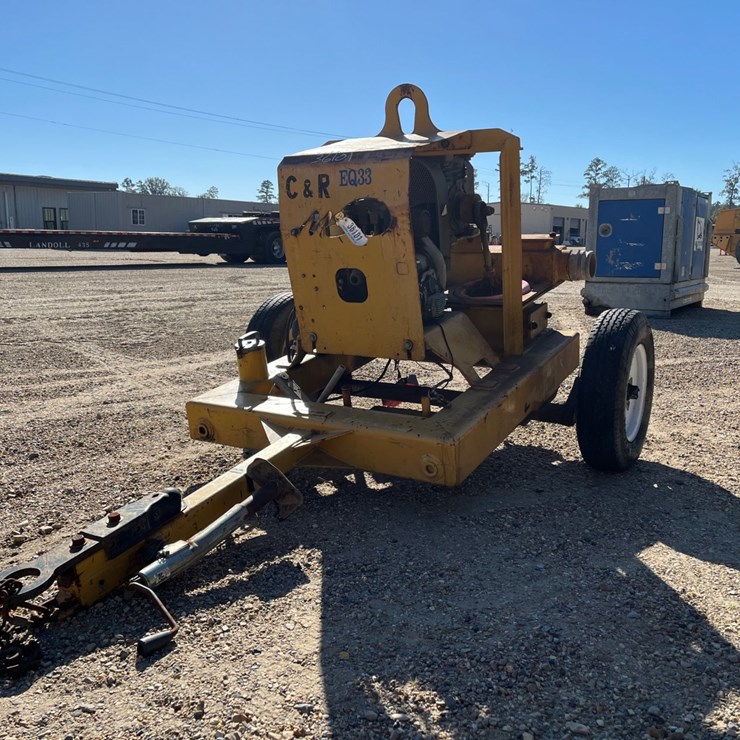#41591 • 4IN GAS POWERED PUMP MOUNTED ON TRAILER | FOR PARTS/REPAIRS
